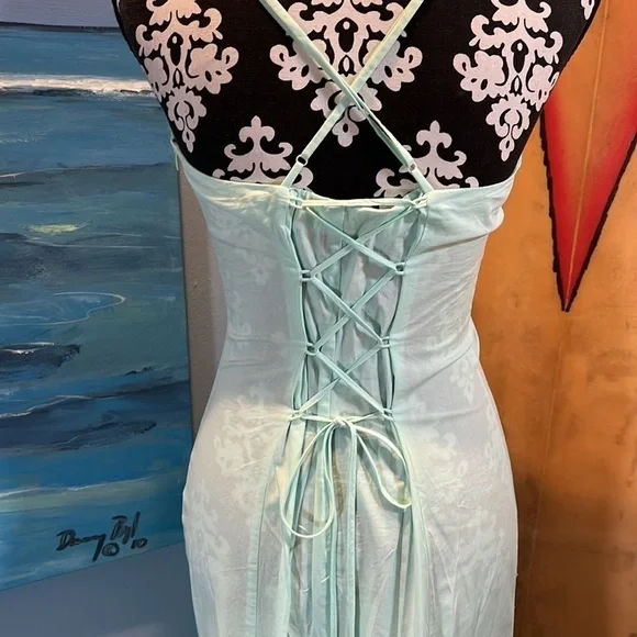 🍈Renato Nucci Paris, Stunning Corseted Back Maxi Dress,Amazing Full Bottom, 6 - Picture 4 of 16